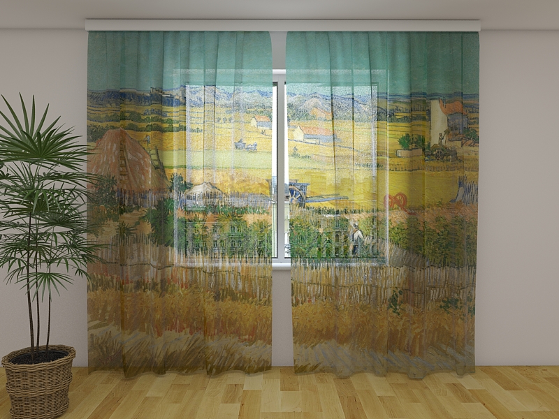 Užuolaidos Derlius „La Crau“ Vincentas van Gogas